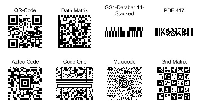 Heyer's Etiketten-Studio Pro - 2D-Codefeld: QR-Code, Data Matrix, GS1-Databar 14-Stacked, PDF 417, Aztec-Code, Code One, Maxicode, Grid Matrix