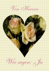 Hochzeitseinladung Wir sagen Ja