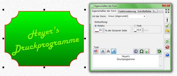 Zum Vergrößern anklicken! Heyer's Etiketten-Studio - Form